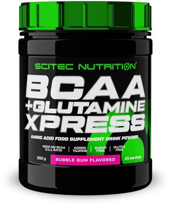 Scitec Nutrition BCAA + Glutamine Xpress, 300 g Dose, Bubble Gum