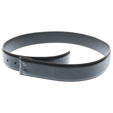 CHROME HEARTS 1.5 STRAP 1.h Scroll Label Rivets Leather Belt Black Used 6b333f7f