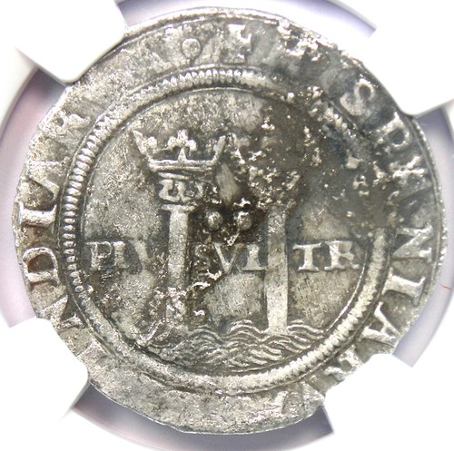 1542-48 Mexico 2 Reales 2R - NGC XF Details - Rare Golden Fleece Shipwreck Coin