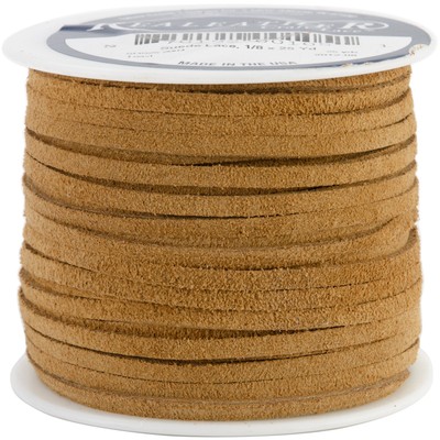Realeather(R) Crafts Suede Lace 1/8''X25yd-Toast - SOS25-2004