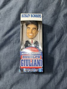 Bosley Bobbers Rudy Giuliani NYC Mayor of America Bobble Head w/ Box Yankees
