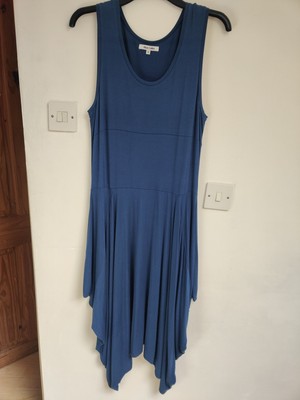 Alice Collins Blue Sleeveless Lagenlook Midi Dress Size 14 BNWOT