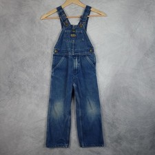 Vintage OshKosh B'gosh Overalls Youth Size 5 Blue Denim VESTBAK Made USA 90s