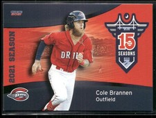Cole Brannen 2021 Greenville Drive Team Set Card