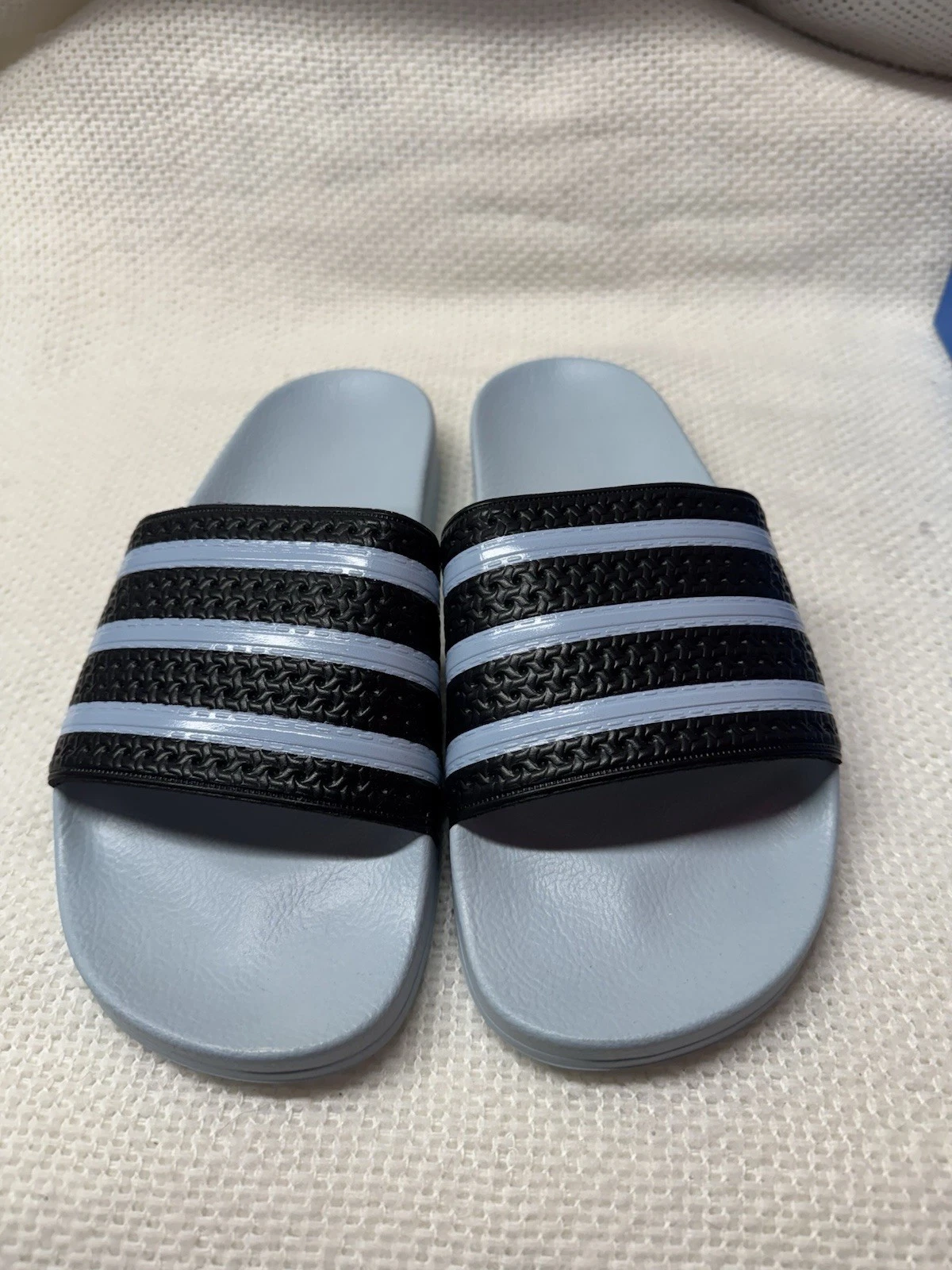 Adidas Originals Adilette Slides sandali bambino blu e nero uomo taglia 11