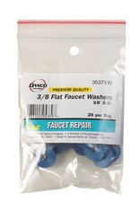 Danco 35379W Rubber Flat Washer 3/8 I.D. x 5/8 O.D. in. for Faucet, 20 pc.