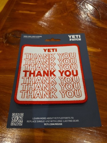 Yeti Thank You Patch Ausverkauft 4 Zoll X 4 Zoll