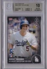COREY SEAGER 2016 Topps Now #399 RC Dodger SS HR Record BGS 10 Pristine Pop 1