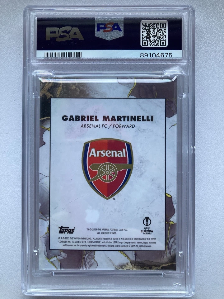 22/23 Topps Inception UCC Gabriel Martinelli Star Quality Blue #/49 PSA 10 - Image 3 of 3
