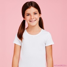 Maglia bimba ellepi 651 manica corta caldo cotone garzato 3 pz