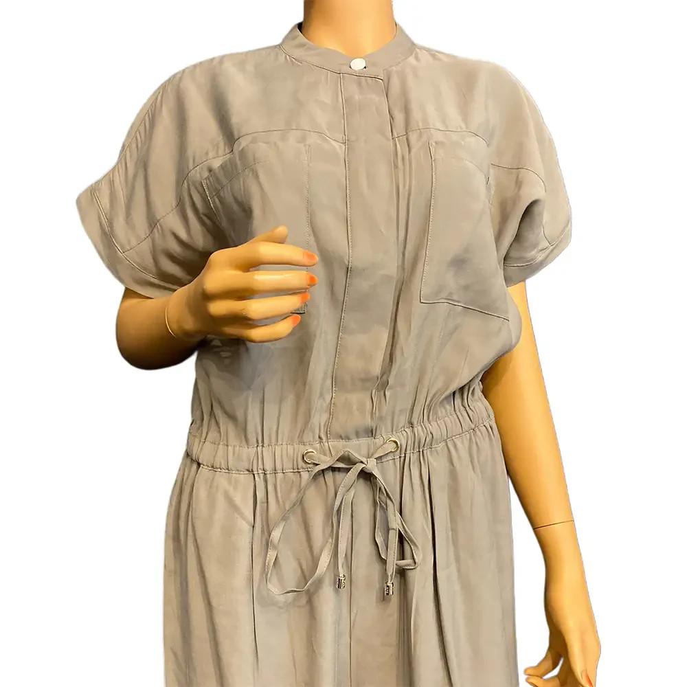 Tommy Hilfiger Solid Gray Drawstring Short Sleeve… - image 4