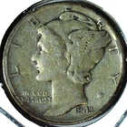 1943 P MERCURY DIME - 90% SILVER - 17.9 mm - 2.50 g - DM 055
