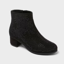 Art Class Girls' Gita Rhinestone Dress Boots Cushioned Insole Round Toe