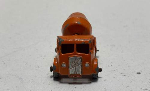 Vintage Matchbox Orange Diecast Metal Toy Mixer Truck Construction Vehicle