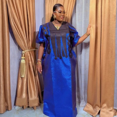 Women Muslim V-Neck Dress African Plus Size Maxi Dubai Robe Abaya Evening  Gown | eBay