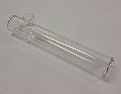 9.25'' CLEAR GLASS TOBACCO SMOKING HANDPIPE ROUND STEAMROLLER PIPE 1.25''M