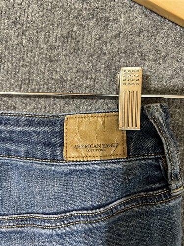 American Eagle Women’s Skinny Blue Jeans Super Stretch Size 8 Short - Picture 13 of 14