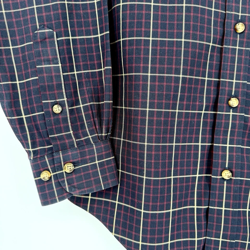 Camisa Brooks Brothers Niños Reloj Negro A Cuadros Abotonada Talla Mediana Navidad Foto 3 de 4