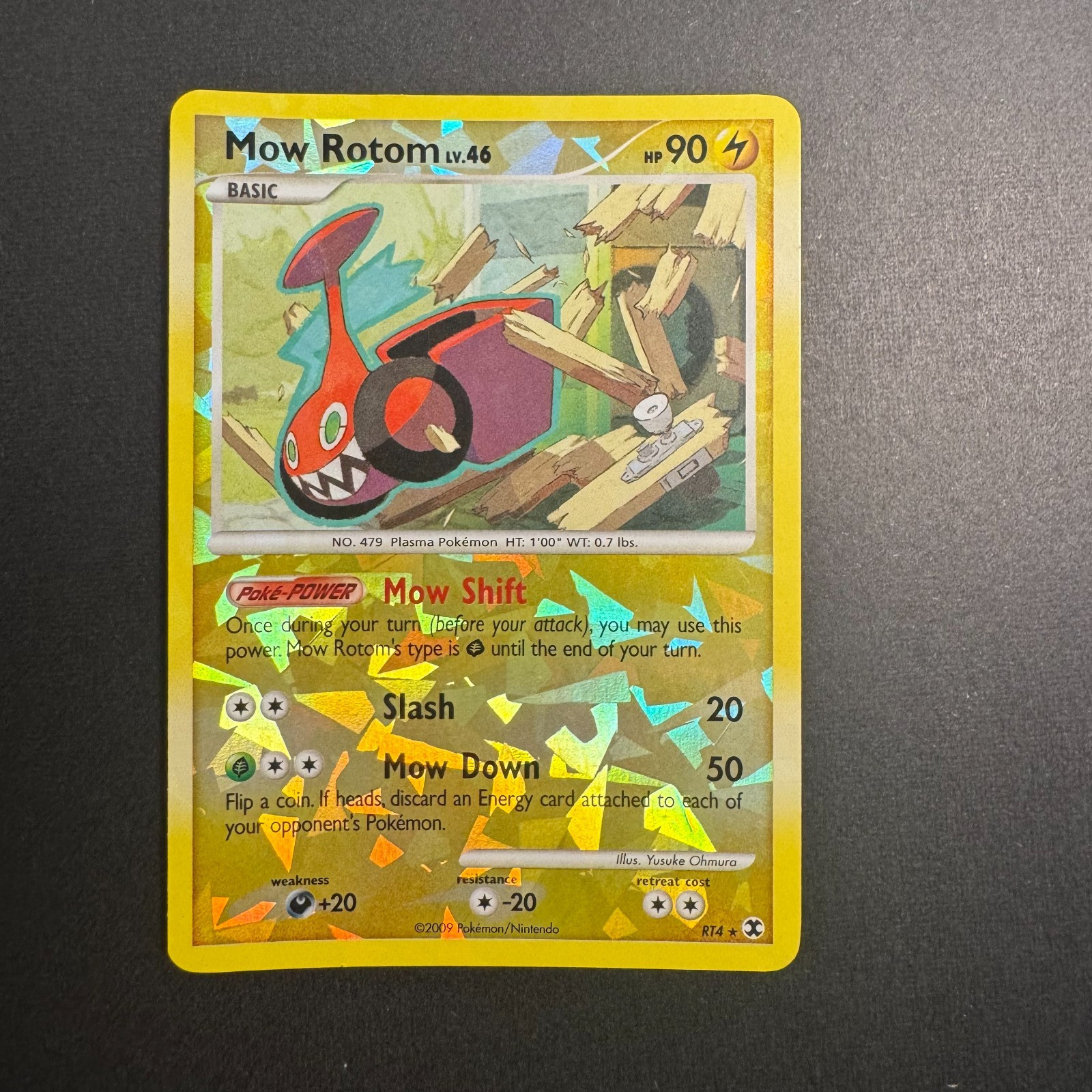 TCG Pokemon Mow Rotom RT4/6 Rising Rivals Reverse Holo