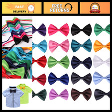 20pcs Adjustable Pre-tied Bow Ties for Kids Boys, Solid Color Collection, Mixe