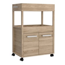 Hausbar - Sonoma Eiche - auf Rollen Bartisch Theke