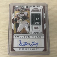 2020 Panini Contenders Draft Picks Ticket College Stephen Guidry Auto