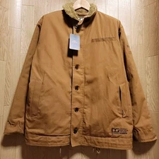 D.Grow N-1 Deck Jacket Camel 3L Canvas Warm Outer Coat 3L Used JAPAN