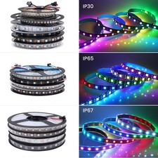 1M/5M 5V WS2812B 5050 RGB LED Strip 30/60LEDs WS2811 IC Individual Addressable