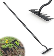 Manual Weeder Tool,6 Tines Garden Weeding Rak...