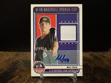 Max Stagg 2023 USA Stars & Stripes U18 WC Relic Auto 19/72