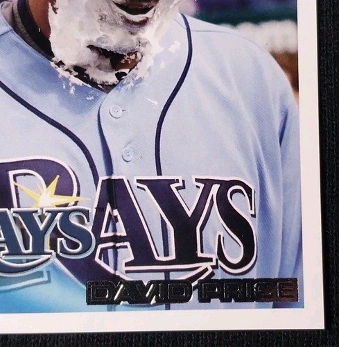 2010 Topps Baseball David Price #225 Pie In Face Photo Variation SSP Short Print - Picture 3 of 6