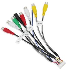 Fiegromech 20 Pin Car Radio RCA Harness Adapter Plugs for Most Android White