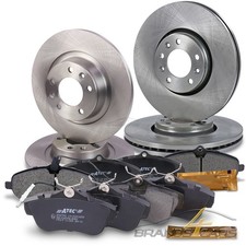 ATEC BREMSSCHEIBEN+BREMSBELÄGE BREMSKLÖTZE VORNE+HINTEN FÜR PEUGEOT EXPERT 07