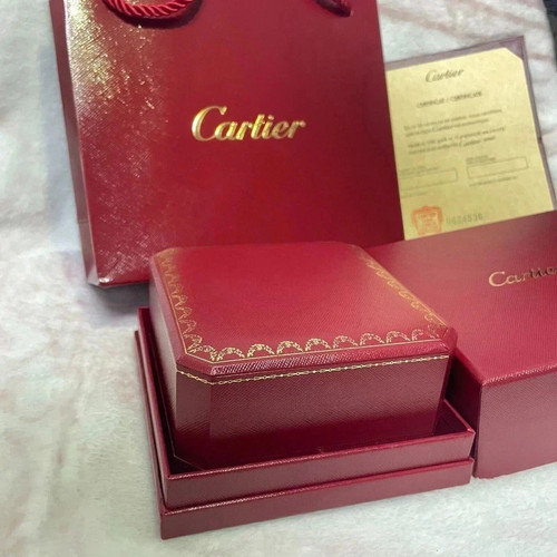 Red Bracelet Empty Jewelry Box Set with Certificate & Outer Box Signature Case