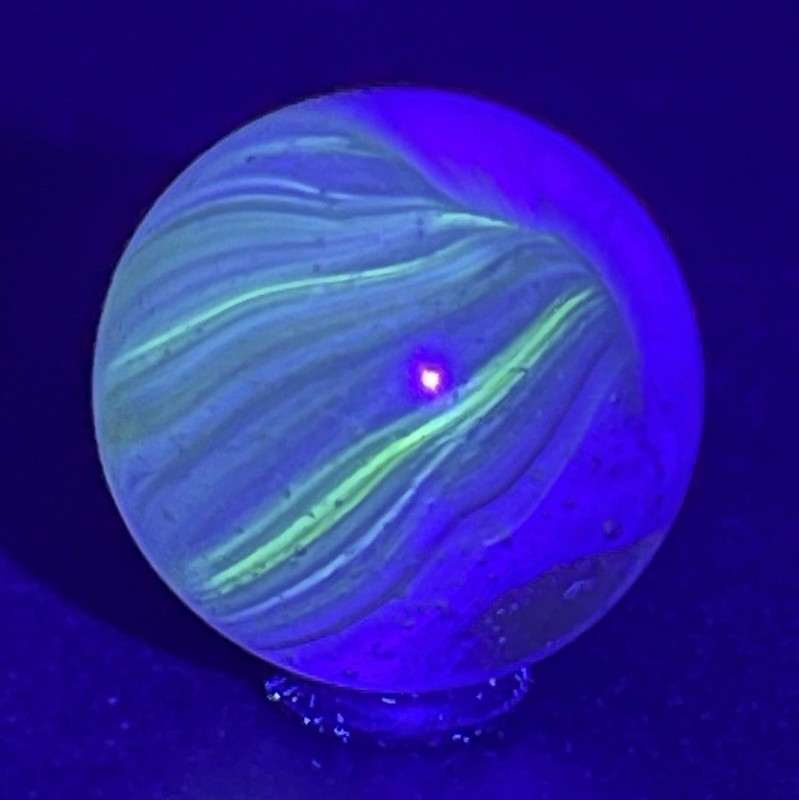Outstanding Larger Master Sunburst Marble. UV Tracers. 11/16” MINT-