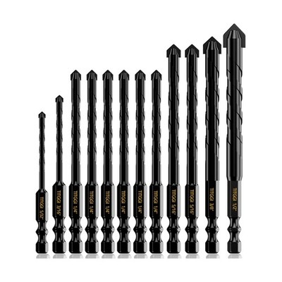 Concrete Drill Bit Set 12PCS - Masonry Drill Bit, Professional ... USA Fast Ship