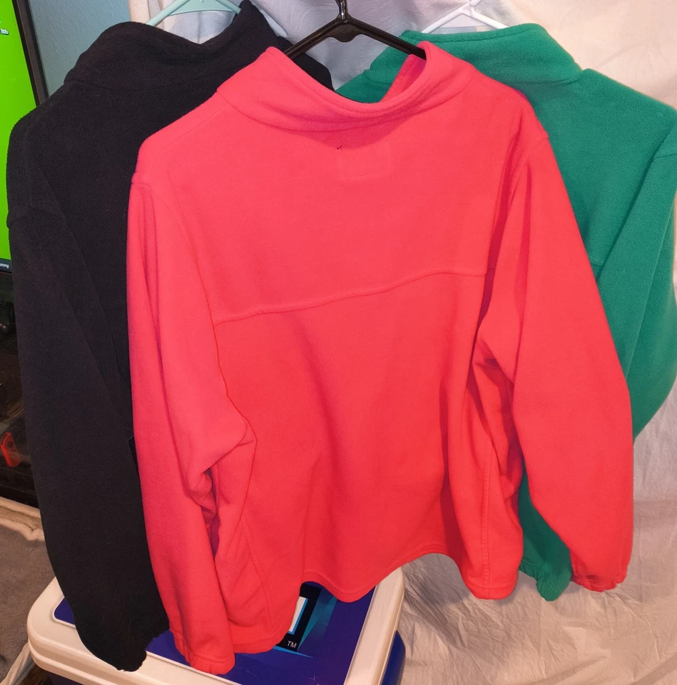 LN Lote de (3) Chaquetas de Vellón Gruesas X-Large/XL 2017 MARRÓN Cremallera Completa para Mujer Foto 2 de 4