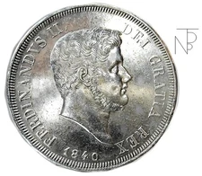 Naples-Two Sicilies (Ferdinand II of Bourbon) 120 Grana 1840-RRR.
