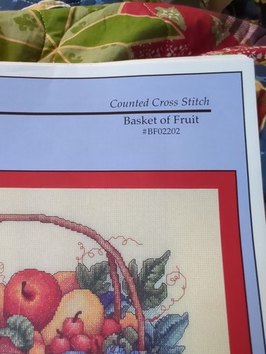 Bobbie G Designs Korb mit Obst gezählt Kreuzstich Kit Neu -0415T16 - Bild 3 von 7