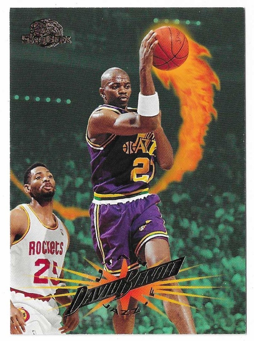 1995-96 Skybox Premium Basketball David Benoit Card #116 Utah Jazz