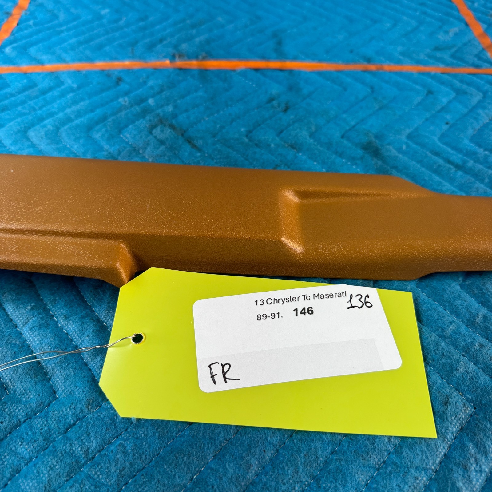 1989–91 Chrysler TC Maserati Side trim for front right passenger seat OEM