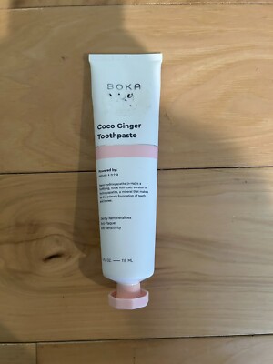 Boka Coco Ginger Toothpaste - Dentist-Recommended, Remineralizing, 4oz NEW