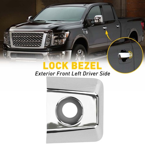 Para 2016 2017 2018 Nissan Titan XD manija de puerta conductor izquierdo manija llave bisel acabado - Imagen 12 de 12