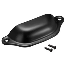 10pcs Shell Knobs Handles 3.8" Black Metal Cup Pulls Furniture Cabinet Hardware