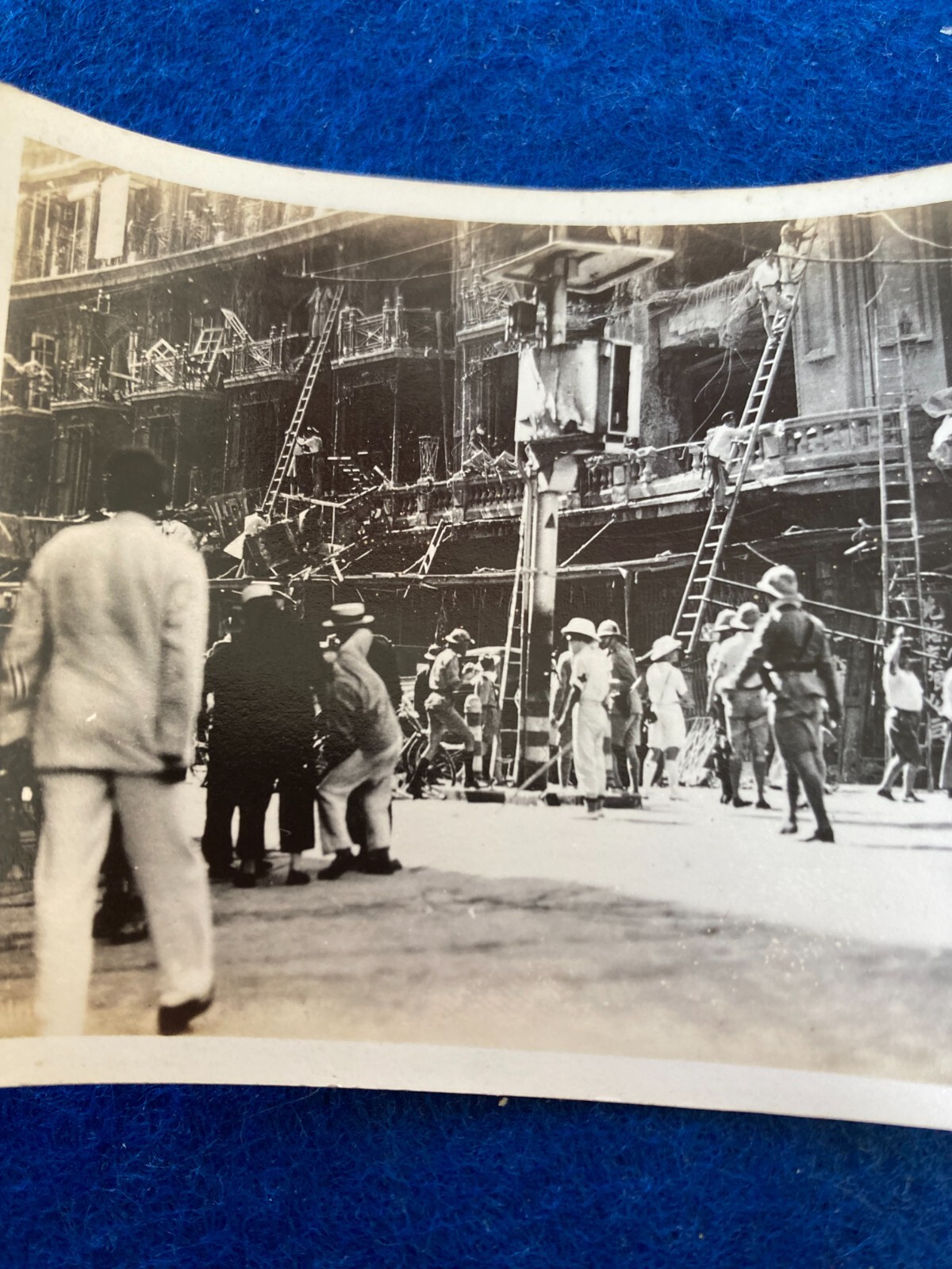 SHANGHAI CHINA  1937 ERA  VINTAGE PHOTOGRAPH  中国上海 1937 年复古照片  DESTRUCTION