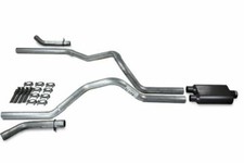 Chevy Gmc 1500 19-25 2.5 Dual Exhaust Kits 2 Chamber Muffler Corner Exit Chevy Gmc 1500 19-25 2.5 Dual Exhaust Kits 2 Chamber Muffler Corner Exit