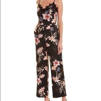 Ever New Melbourne Everly Lace Jumpsuit Dark Based Floral Women's Size 0 NWT