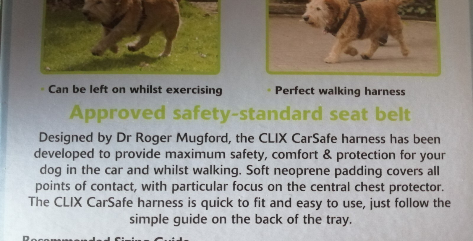 NEW CLIX CAR SAFE/WALKING HARNESS XS (CHEST 5268CM) COMPANY OF ANIMALS