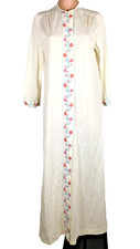 Vintage Duster Embroidered Psychedelic Housecoat Open Union Made Robe Gown sz M