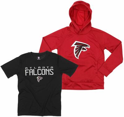 OuterStuff NFL Youth Atlanta Falcons Team Performance Hoodie and Tee Combo Set